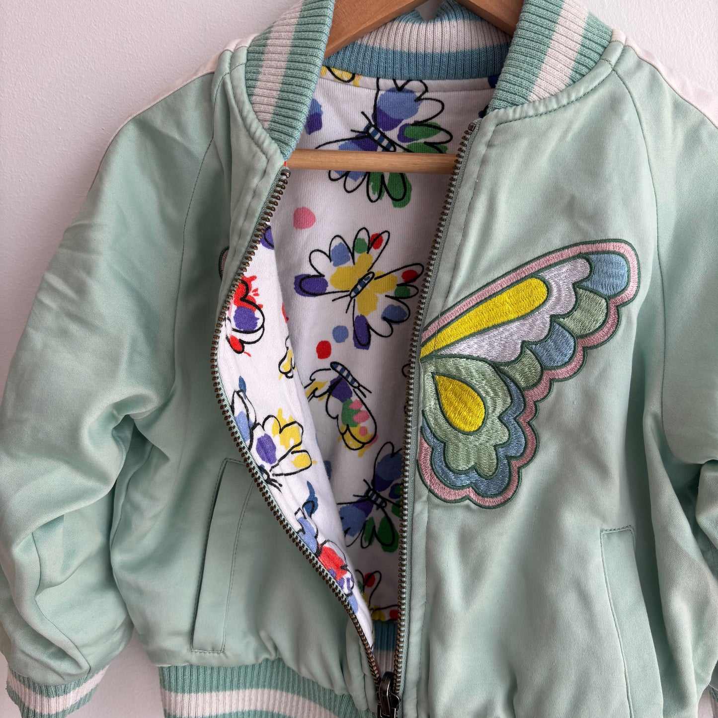 Embroidered Satin Bomber Jacket (3T)