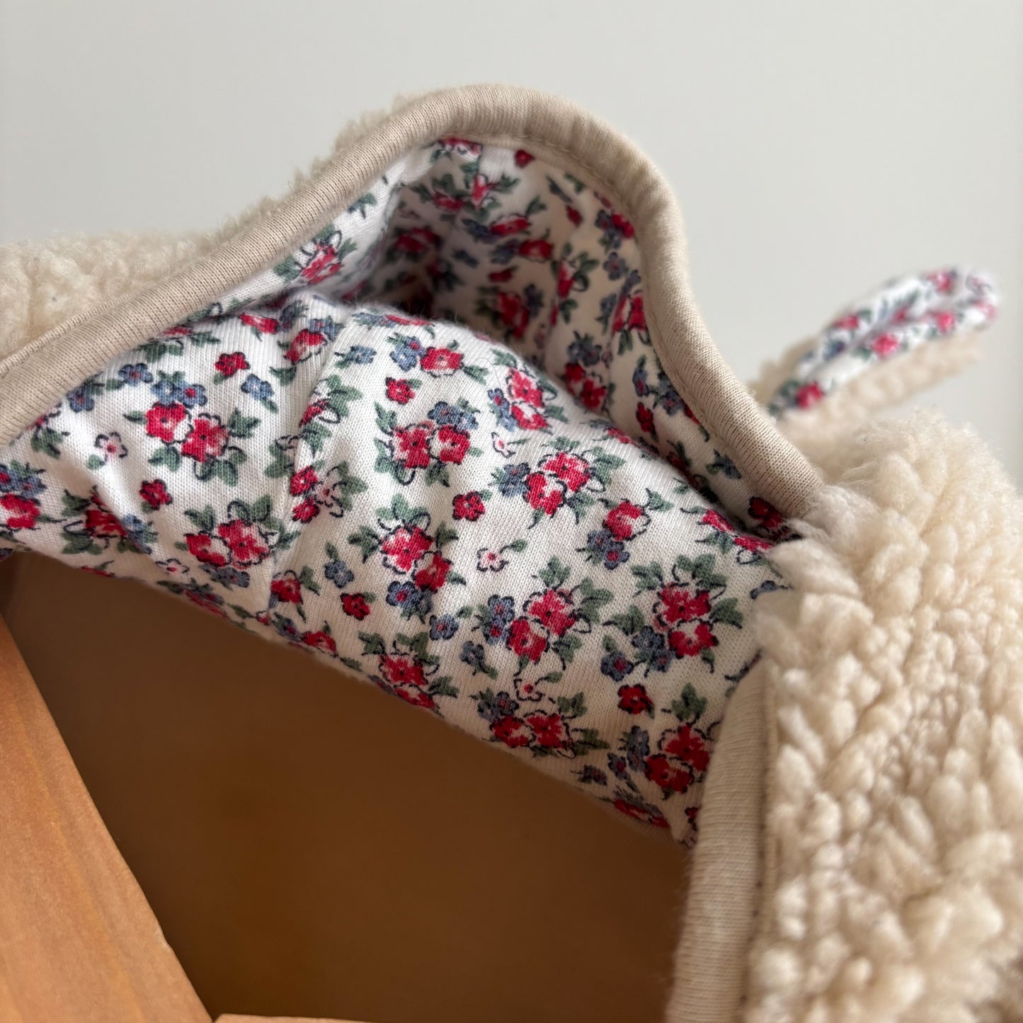 Lined Shearling Bunting w/ Ears (6-12M)