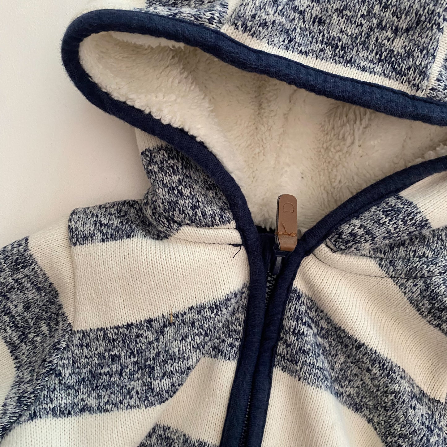 Striped Fleece Hoodie (4-6M)