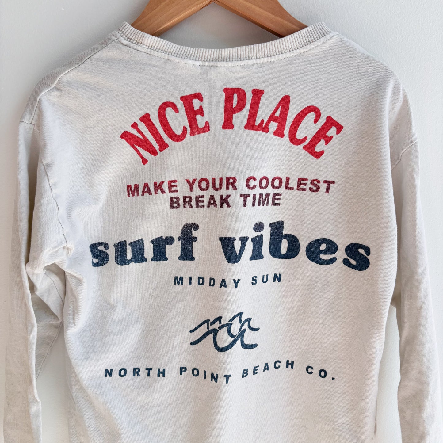 White Surf Long Sleeve Shirt (3-4Y)