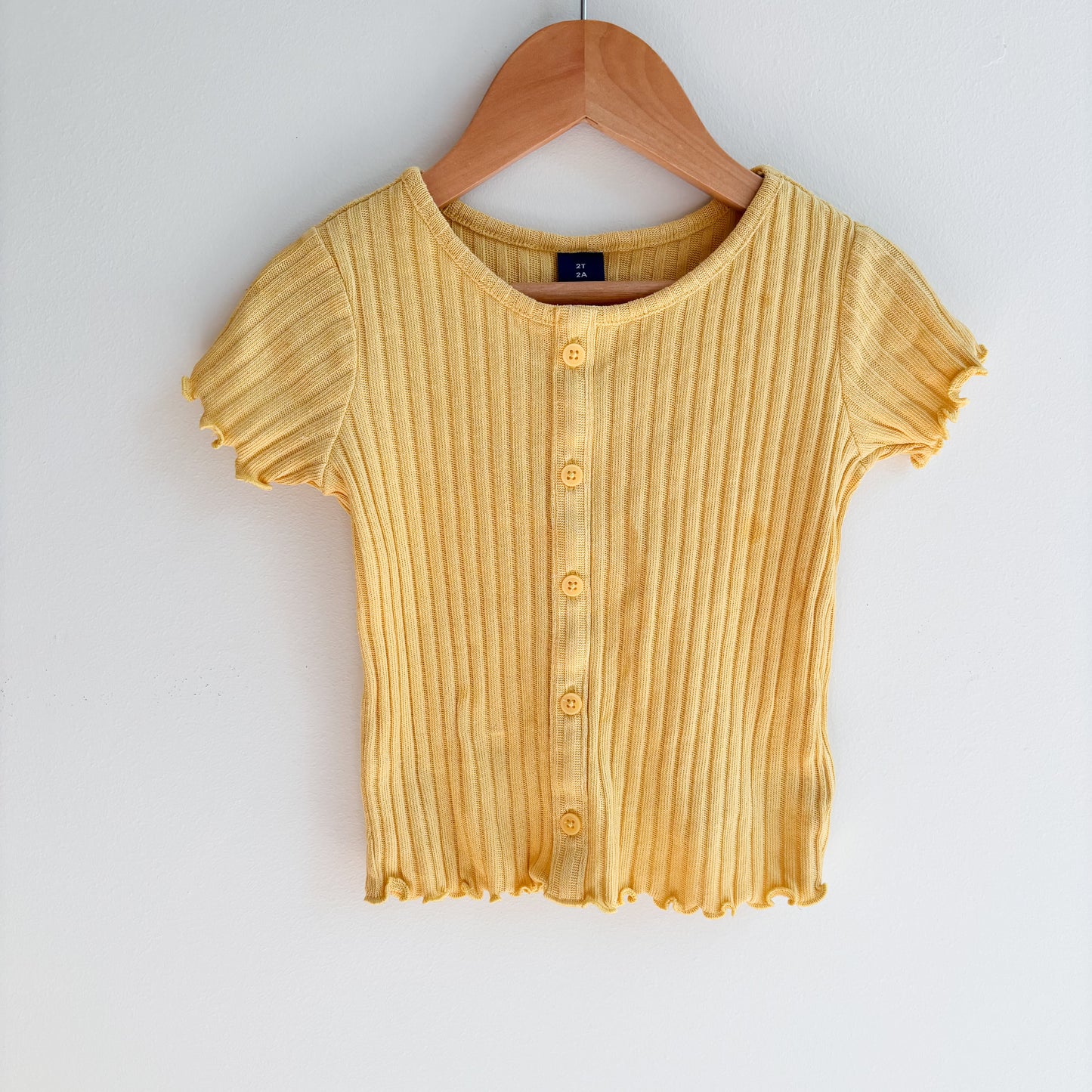 Yellow Ribbed Tee (2T)