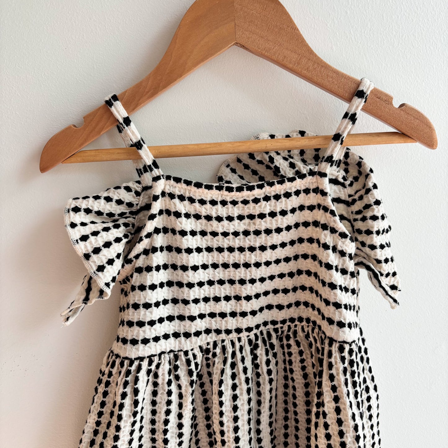 Black & White Textured Dress (2-3Y)