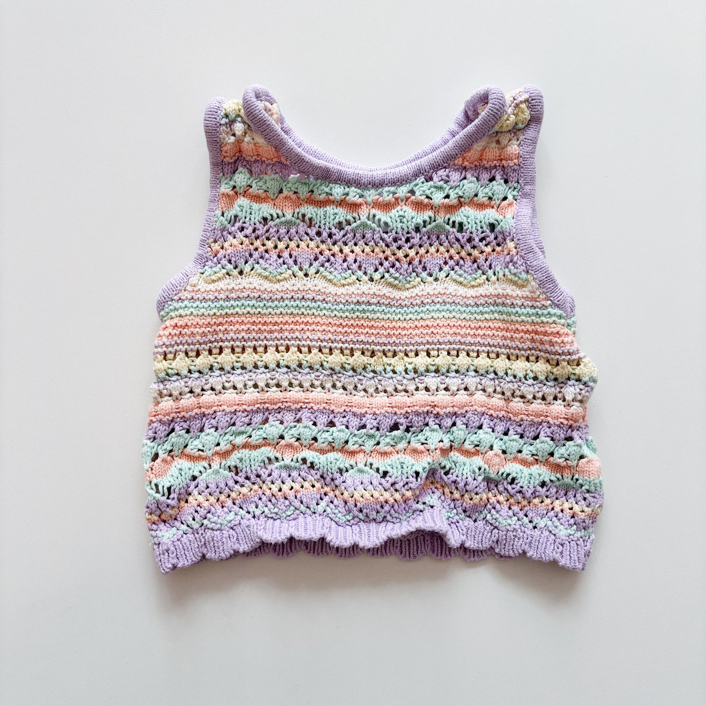 Pastel Crochet Tank (18M)