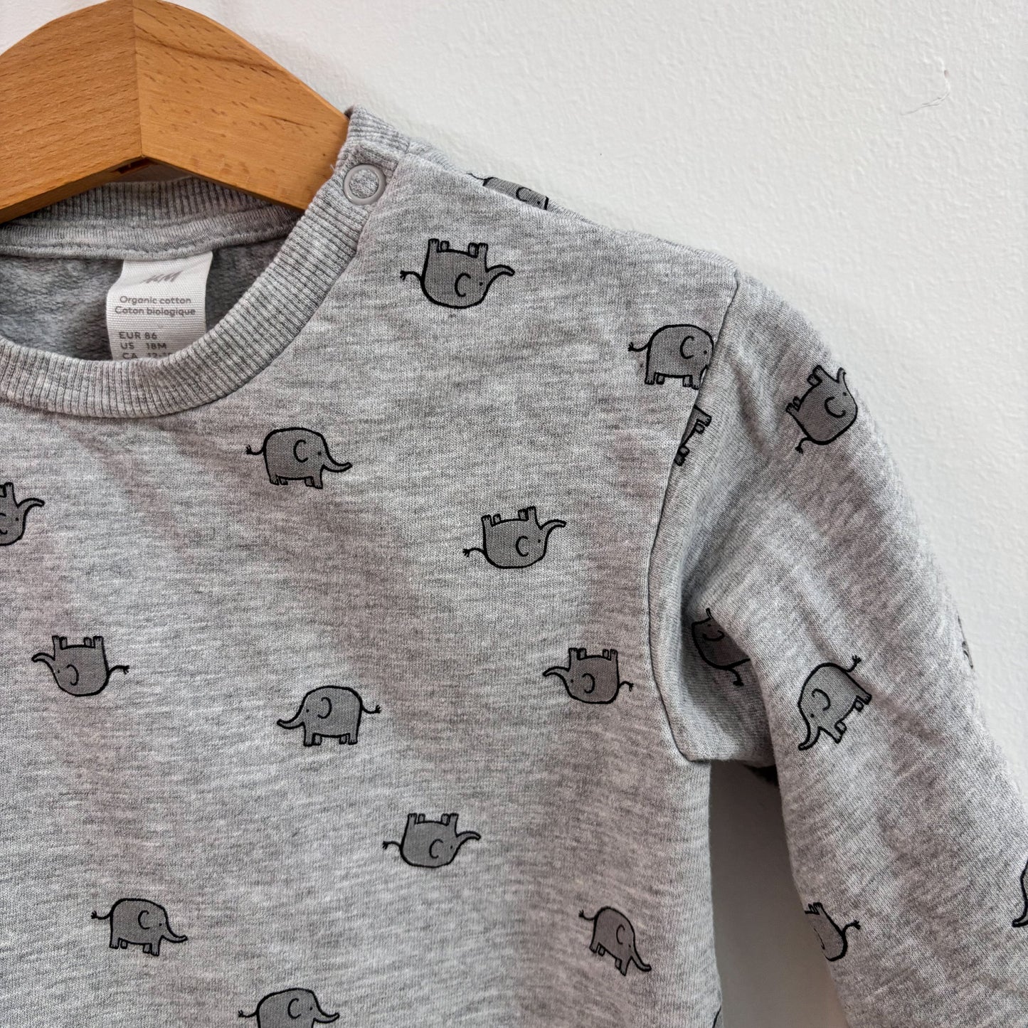 Elephant Print Sweatshirt (12-18M)