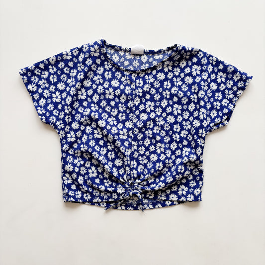 Cropped Blue Flowered Top (9Y)