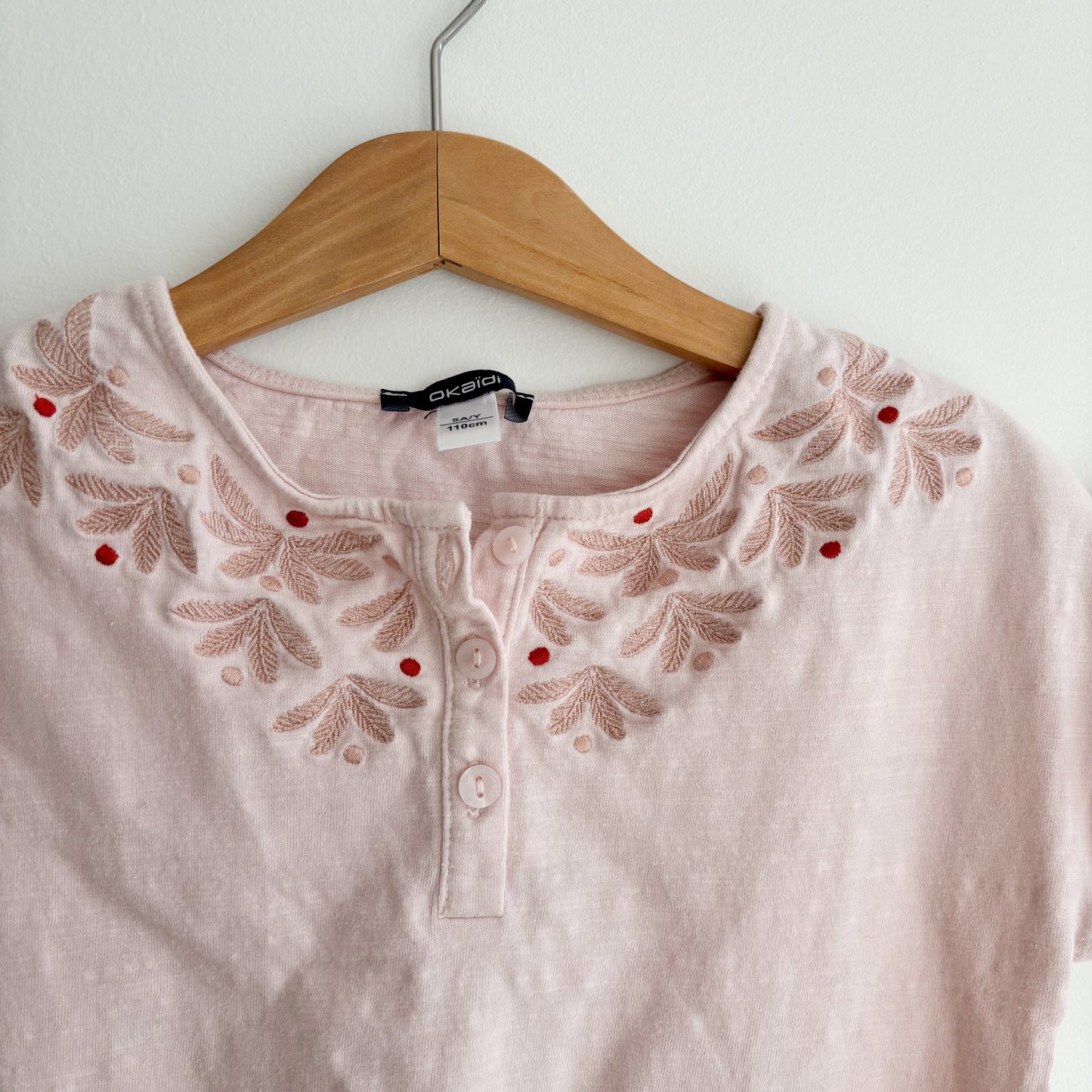 Embroidered Pink Tee (5T)