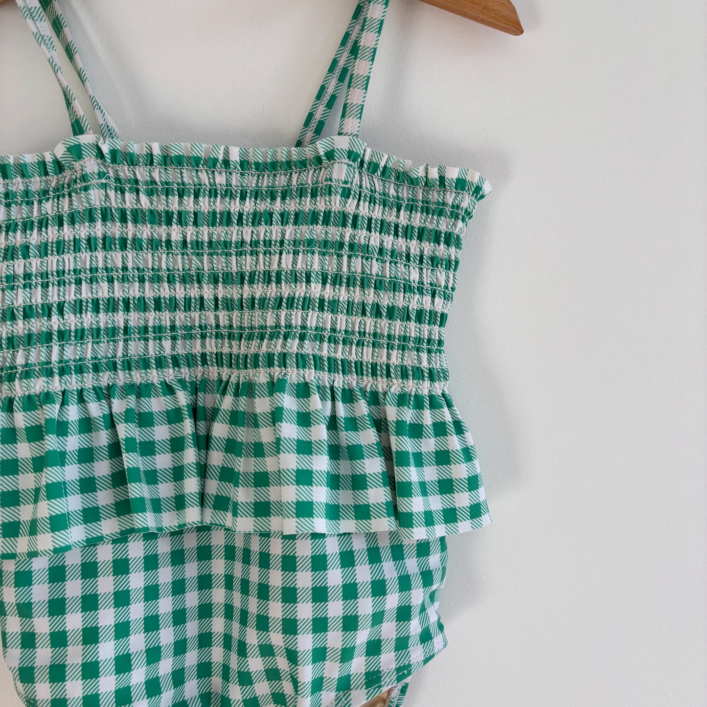 Green Gingham Swim Suit (5T)