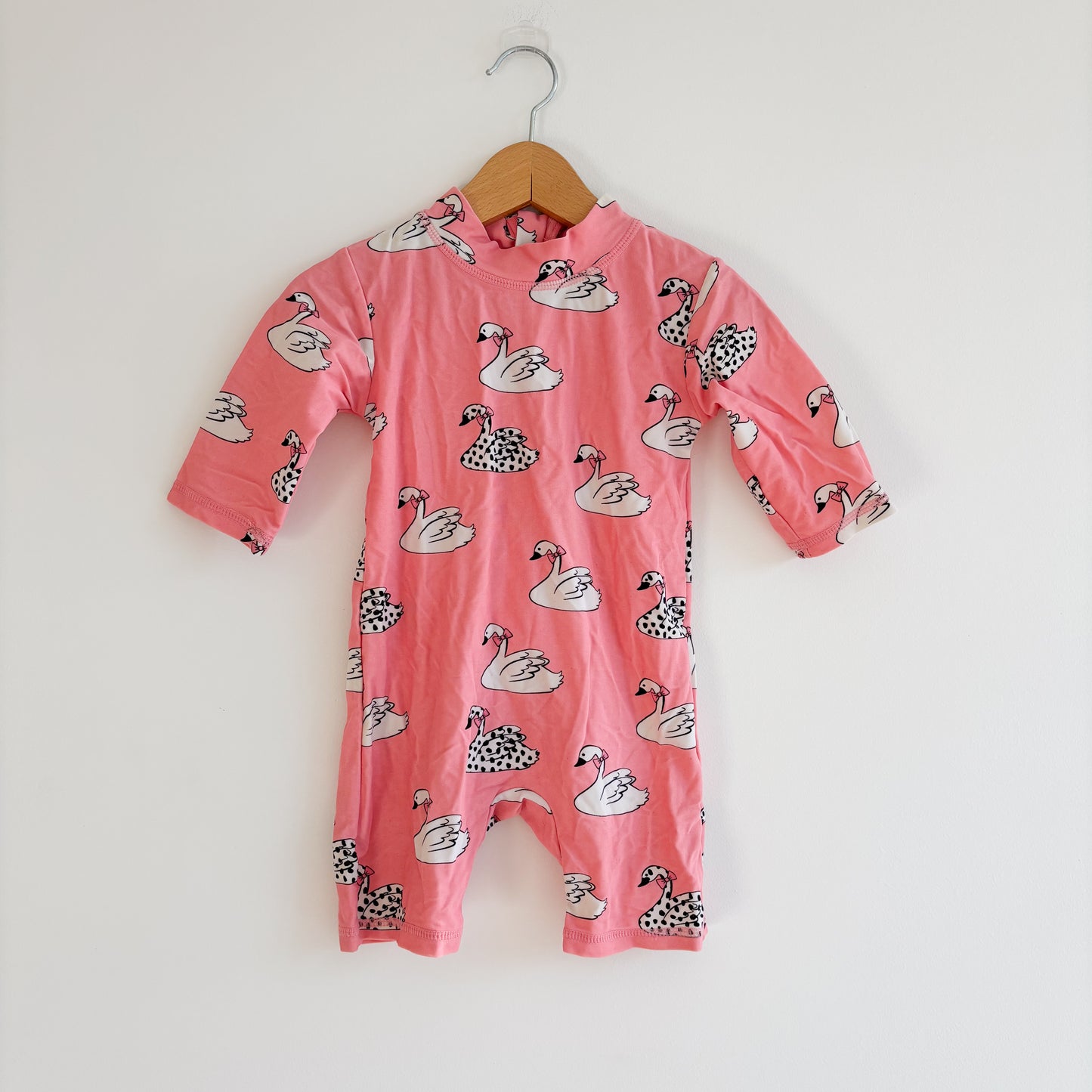 Swan Print Swim Suit (6-12M)