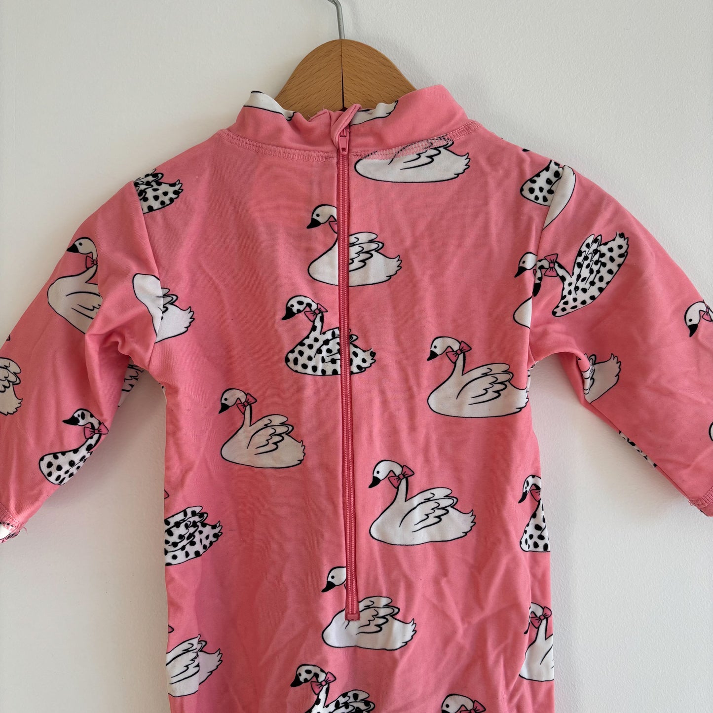 Swan Print Swim Suit (6-12M)