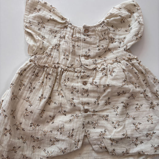 Muslin Floral Dress w/ Bloomers (6-9M)