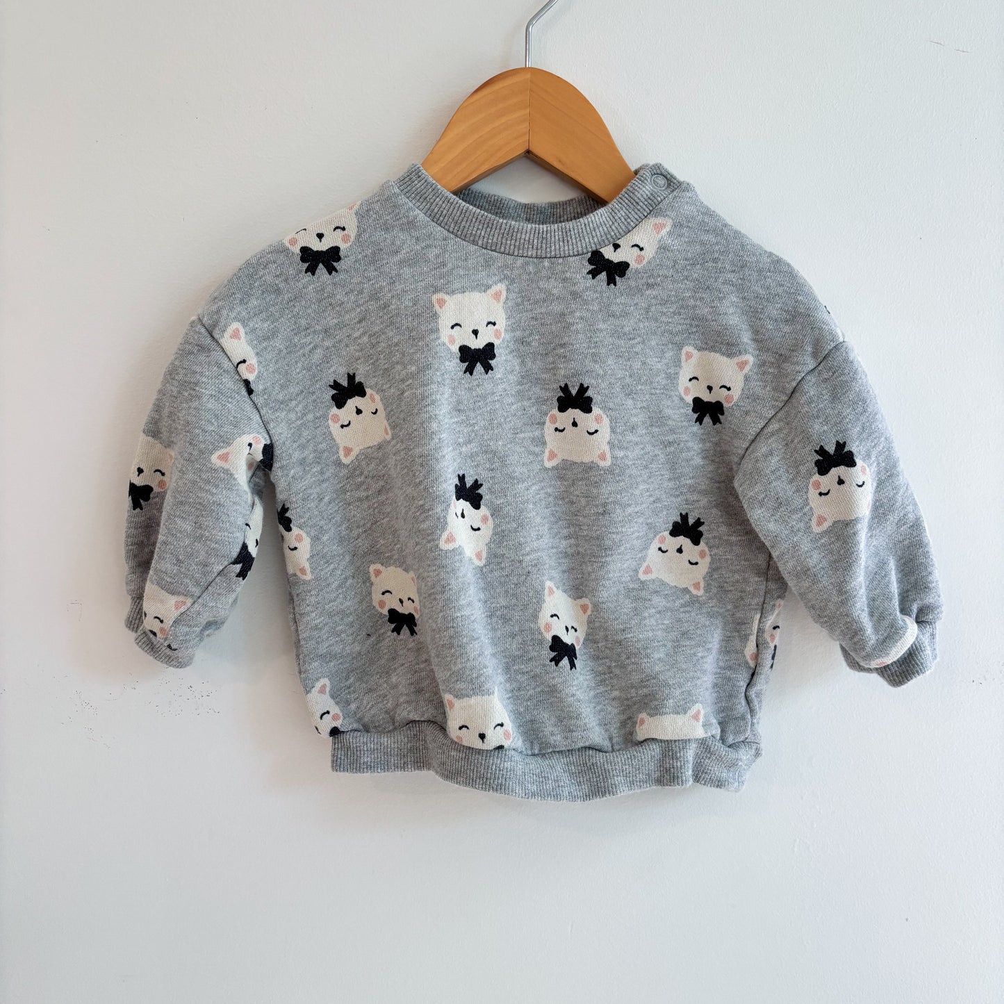 Cat Print Sweatshirt (9-12M)