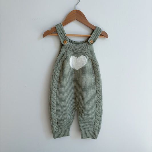 Handmade Knit Overalls (6-9M)