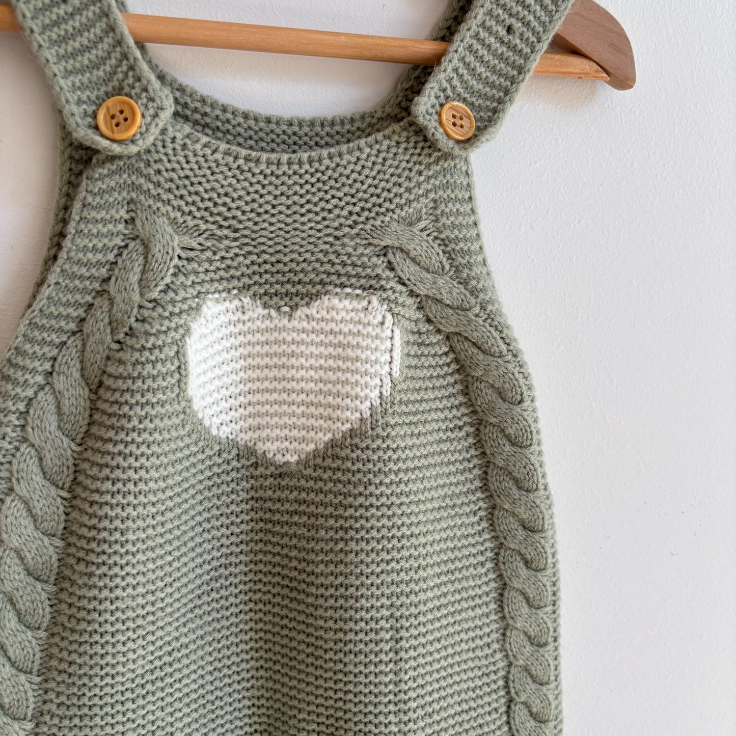 Handmade Knit Overalls (6-9M)