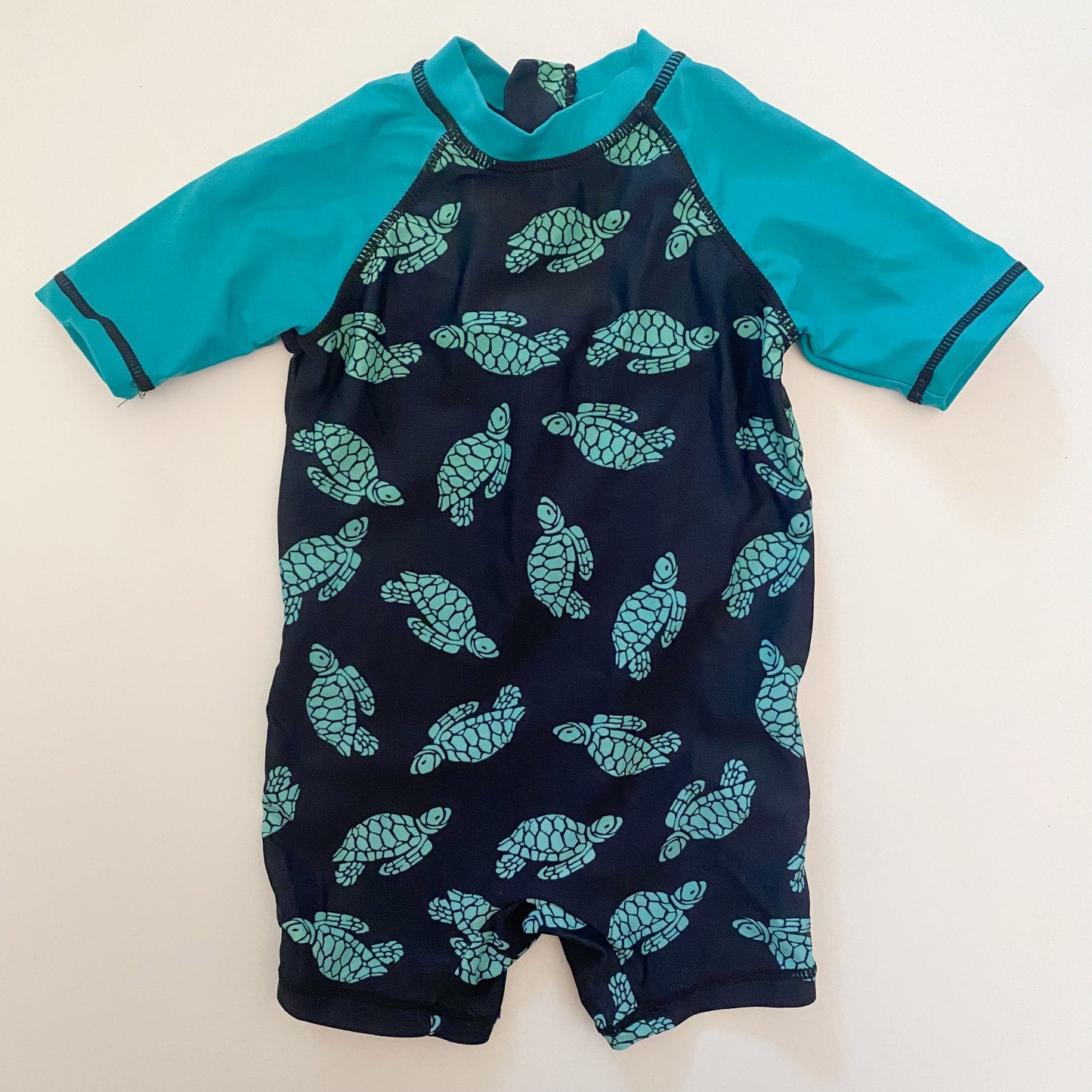 Navy Turtle Swimsuit (12-18M)