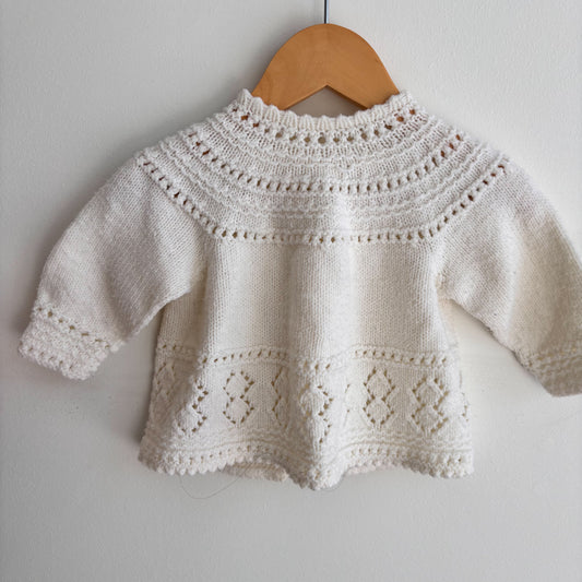 Hand Knit Cardigan (3-6M)