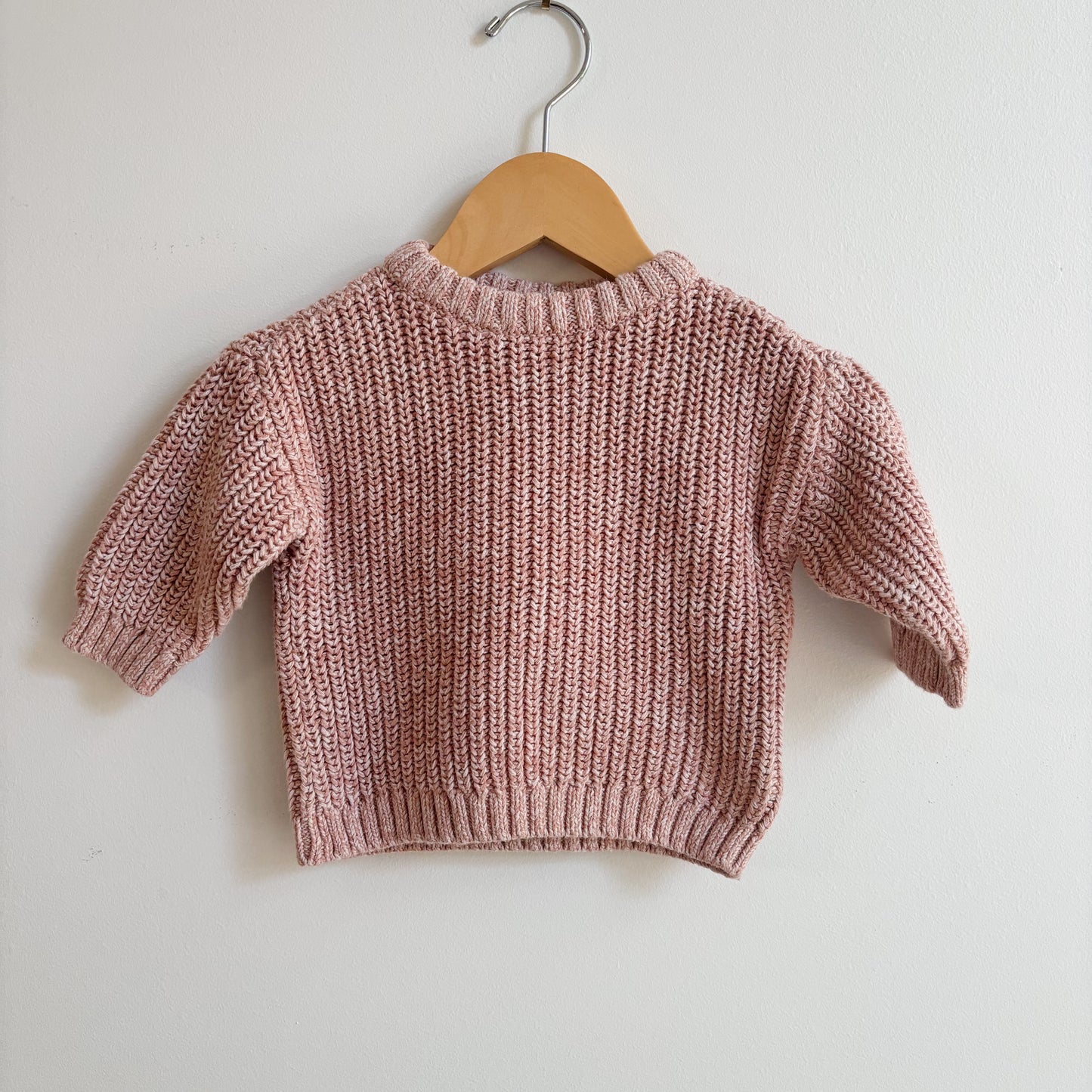 Pink Chunky Knit Sweater (3-6M)