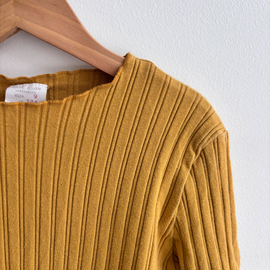 Yellow Ribbed Long Sleeve Shirt (9Y)