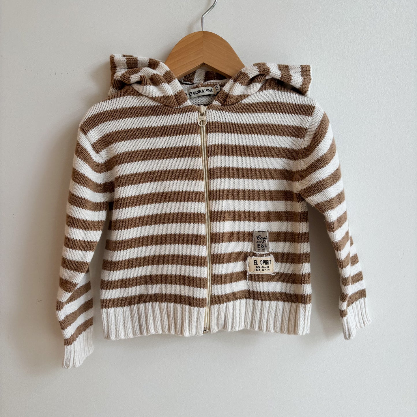 Striped Knit Hoodie (2T)