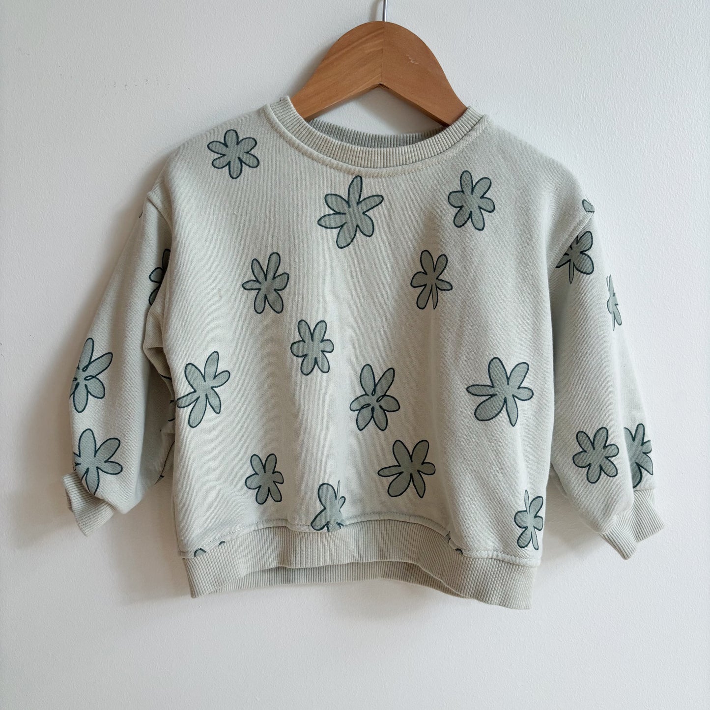 Lt Blue Flower Sweatshirt (18-24M)