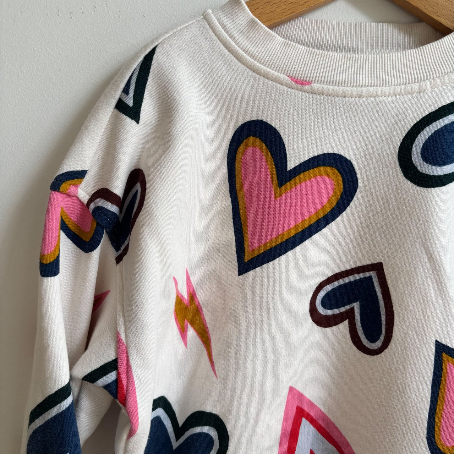 Heart Print Boxy Sweatshirt (5T)