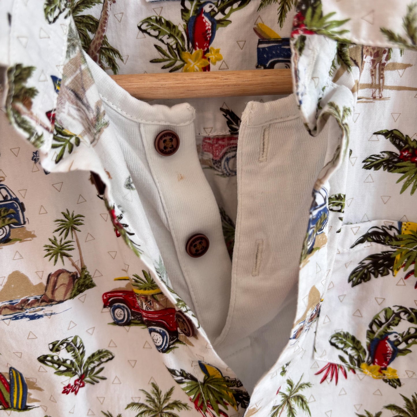 Tropical Print Button Up (24M)