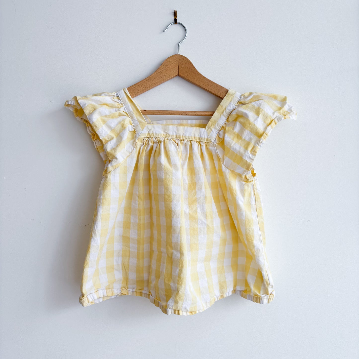 Yellow Gingham Top (7/8Y)