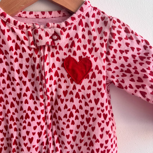 Light Cotton Heart Sleeper (3-6M)