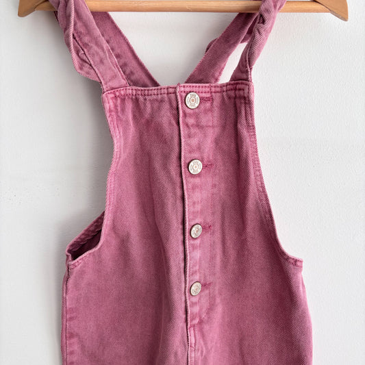 Pinky-Purple Ruffle Overalls (4Y)