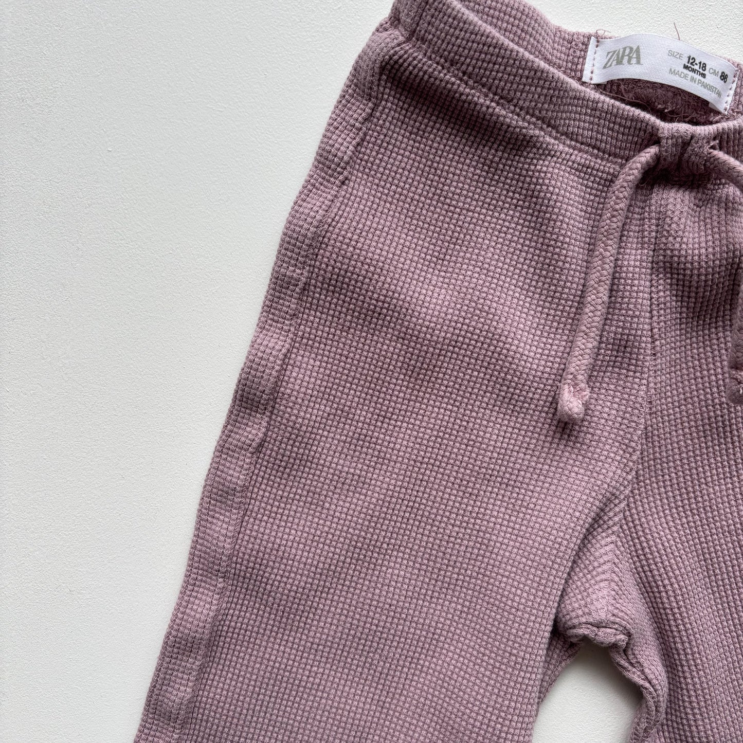 Purple Waffle Wide-Leg Pants (12-18M)