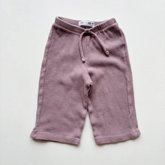 Purple Waffle Wide-Leg Pants (12-18M)