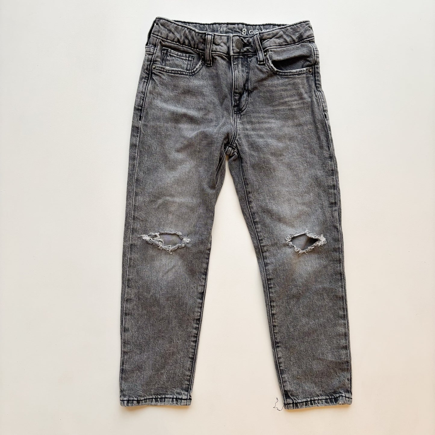 'Girlfriend' Cut Washed Black Jeans (8Y)