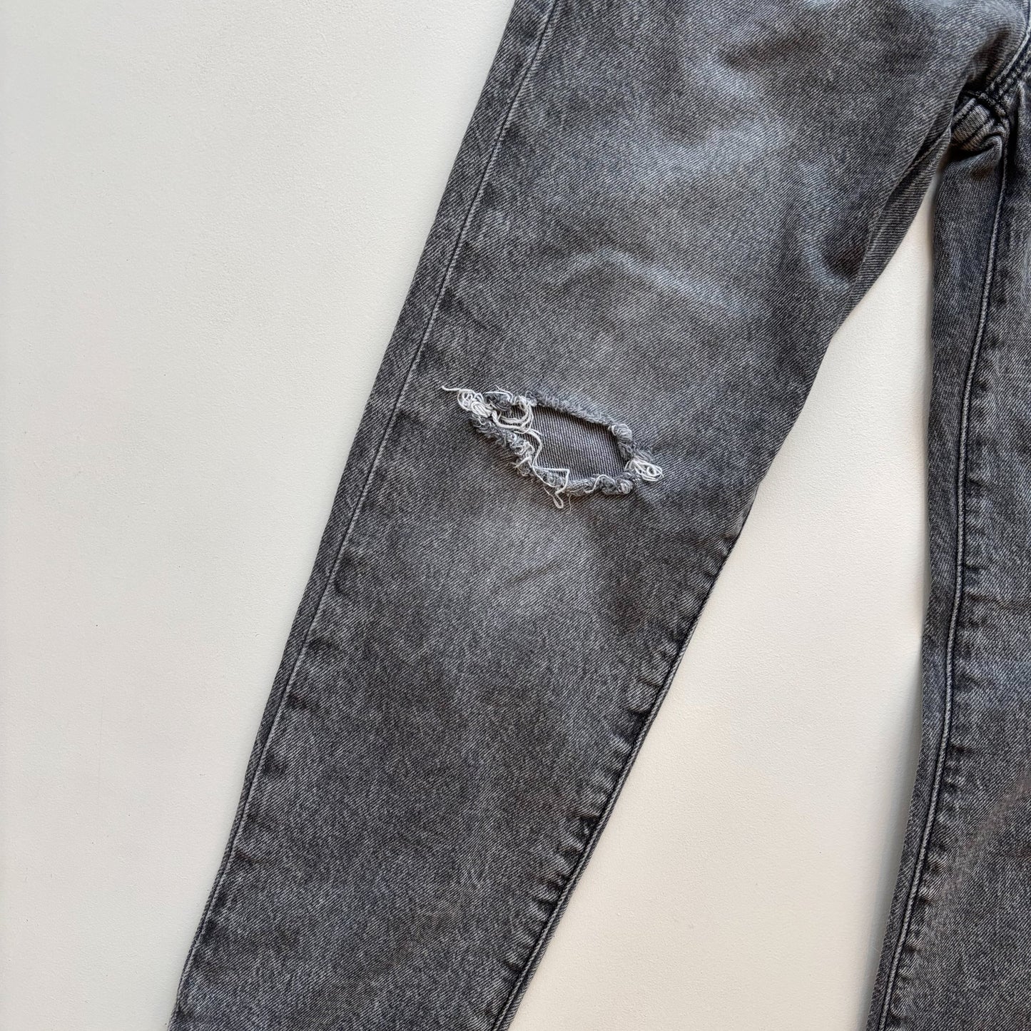 'Girlfriend' Cut Washed Black Jeans (8Y)