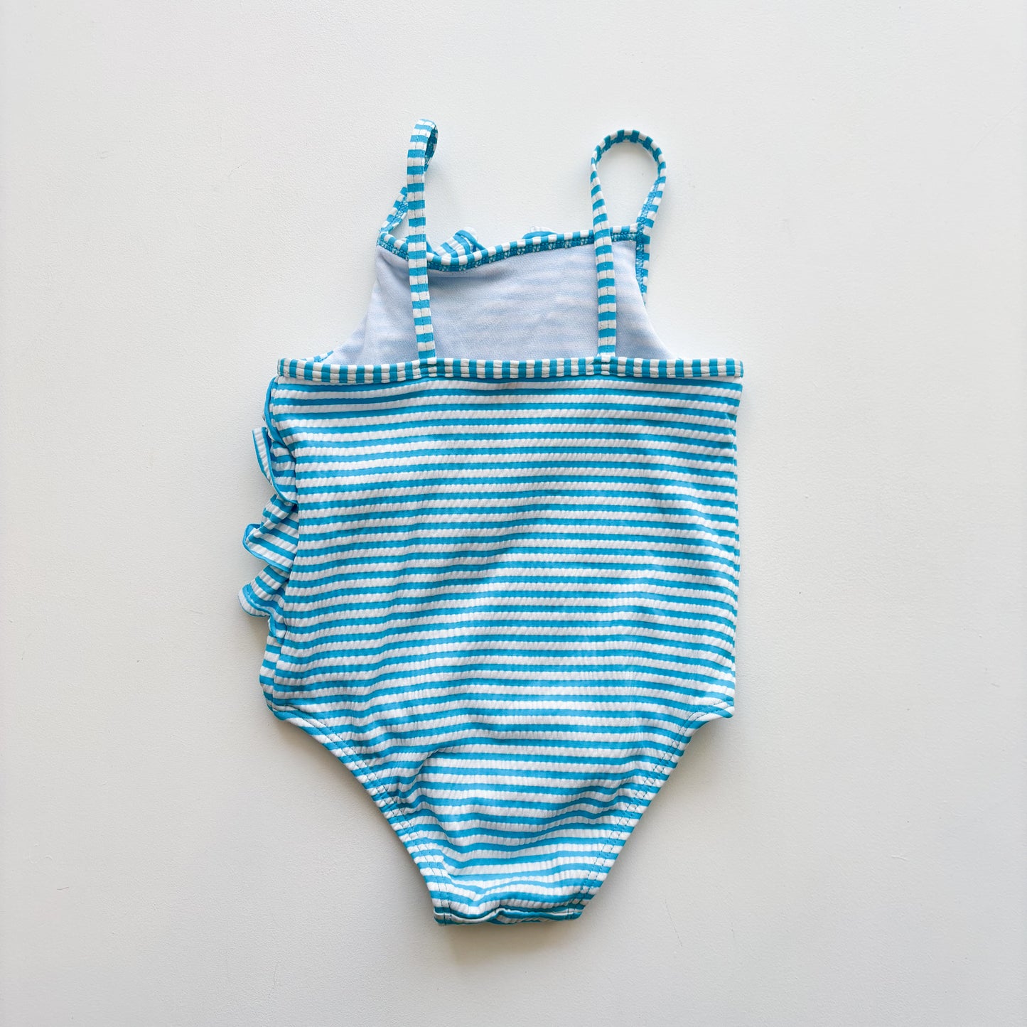 Bright Blue Ruffled Swim Suit (2T)