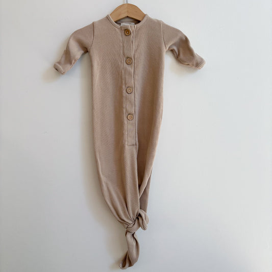 Organic Ribbed Sleep Gown (0-3M)