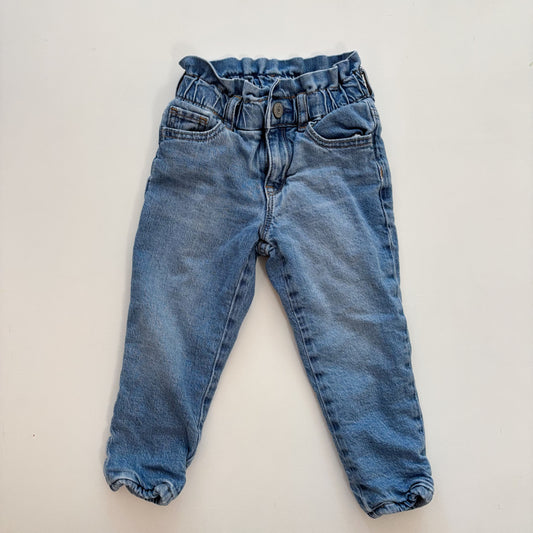 Fleece Lined Blue Jeans (3T)
