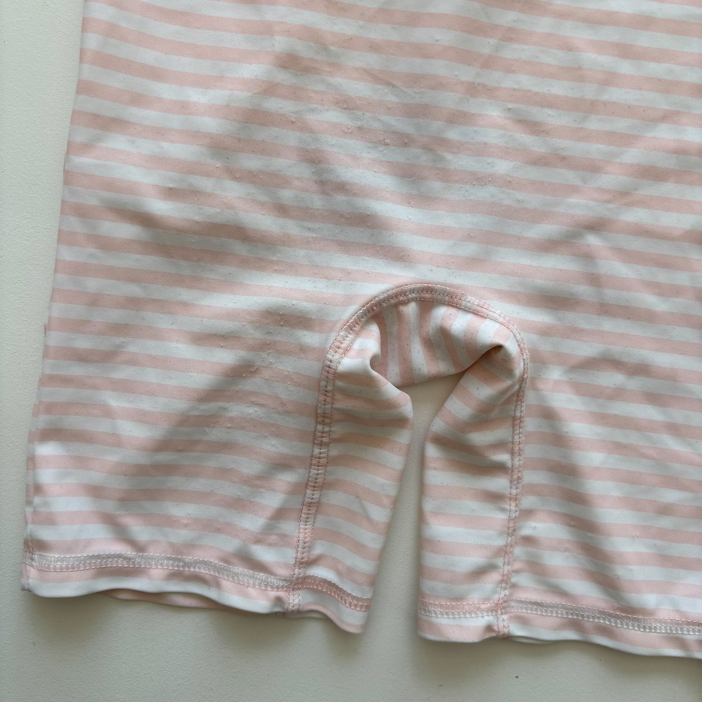 Pale Pink Striped Swim Suit (3/4T)