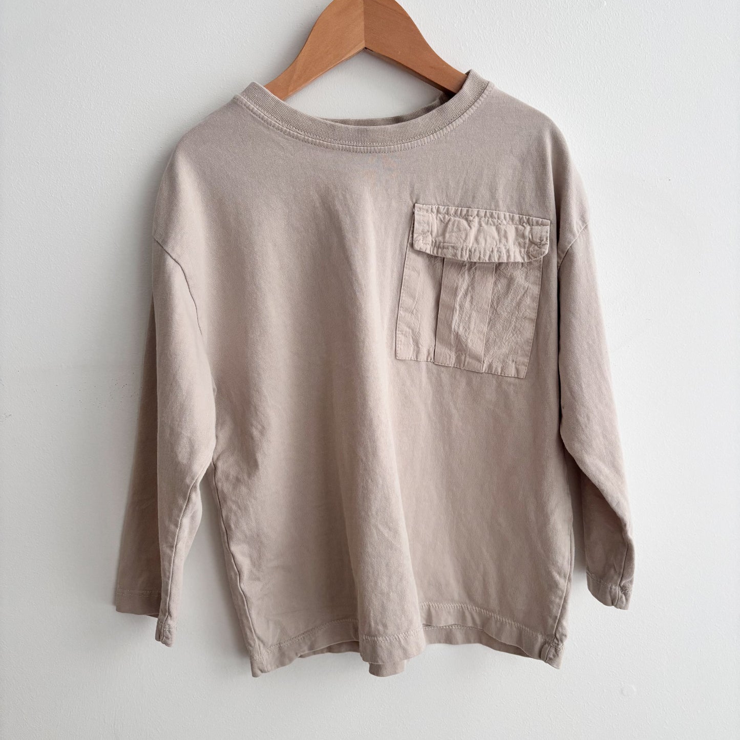 Beige Long Sleeve Pocket Shirt (6Y)