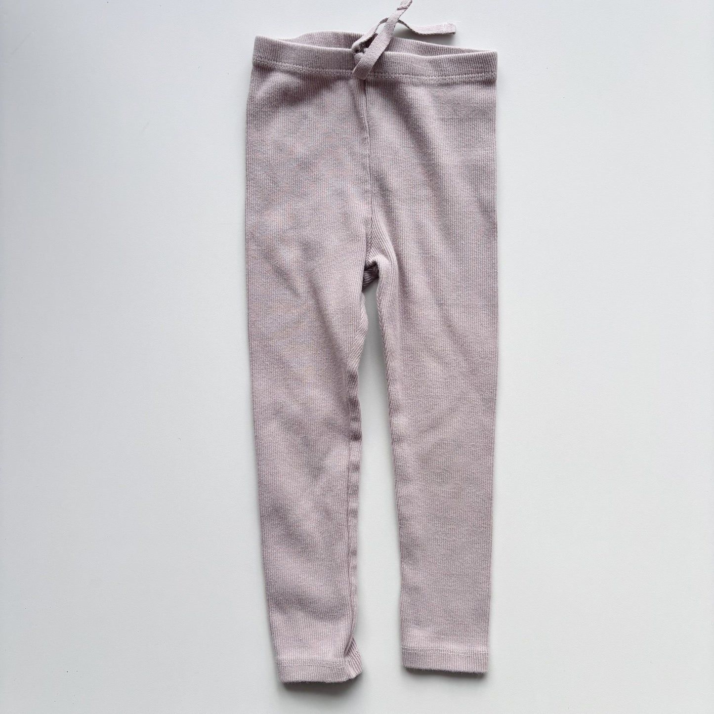 Pale Purple Ribbed Leggings (4Y)