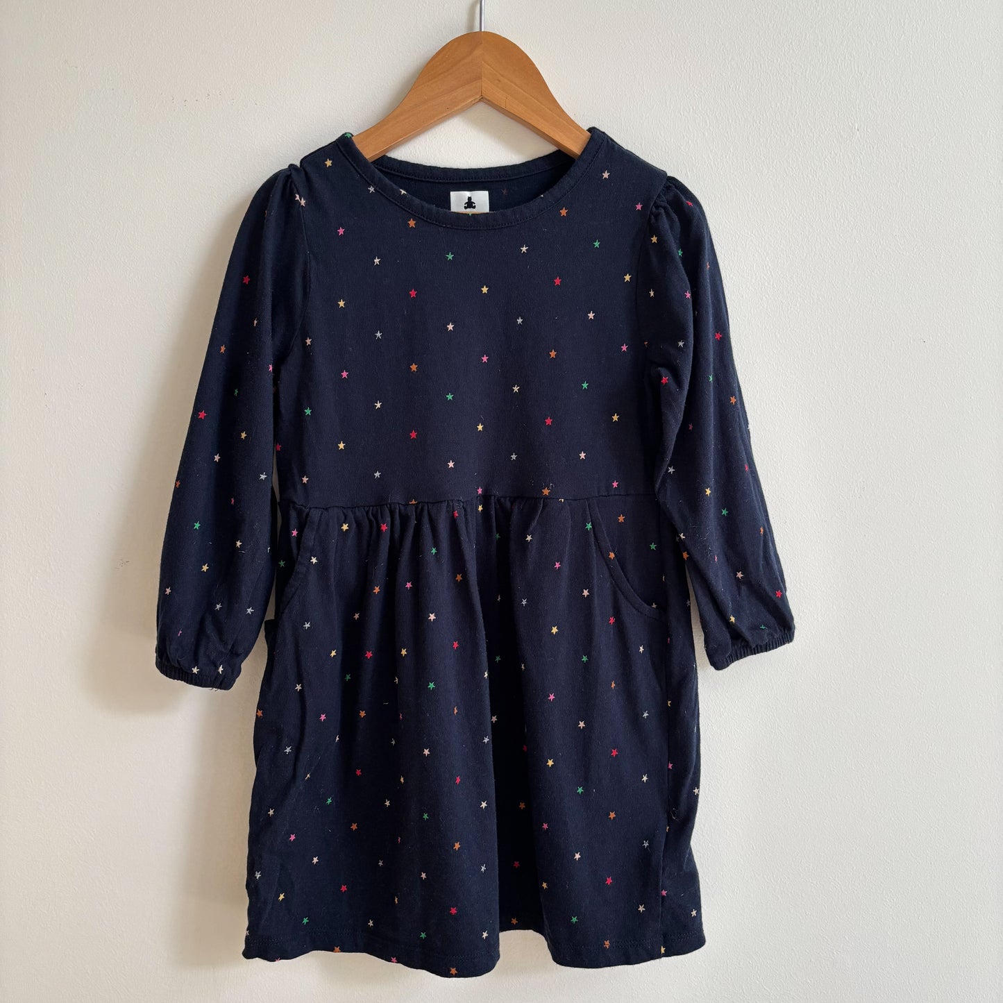 Navy Star Print Dress (4T)