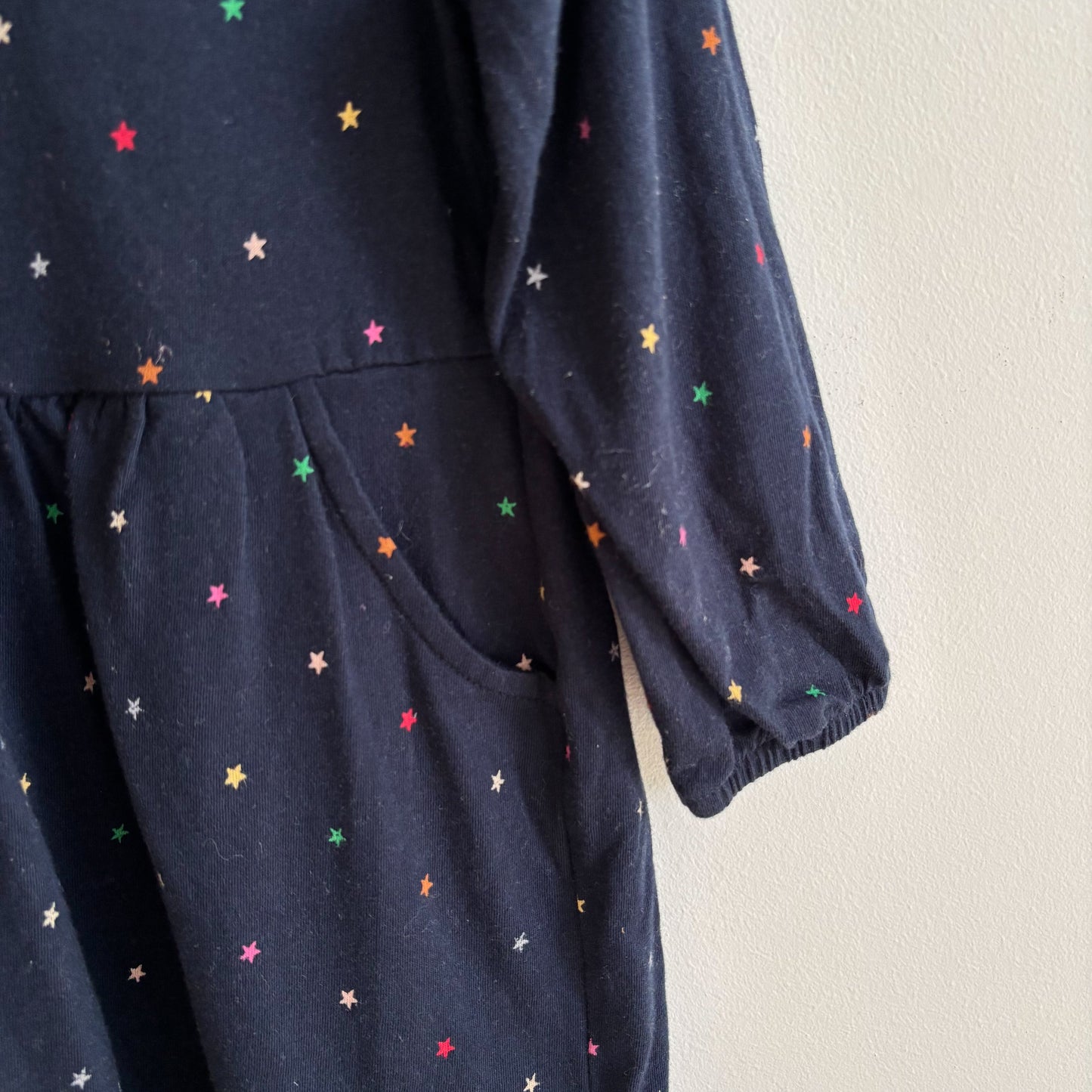 Navy Star Print Dress (4T)