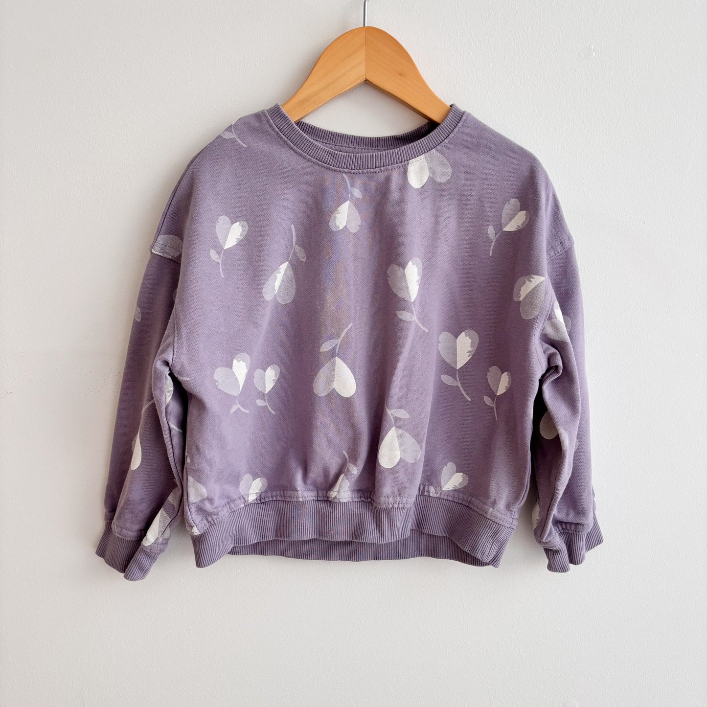 Purple Flower Sweatshirt (4T)