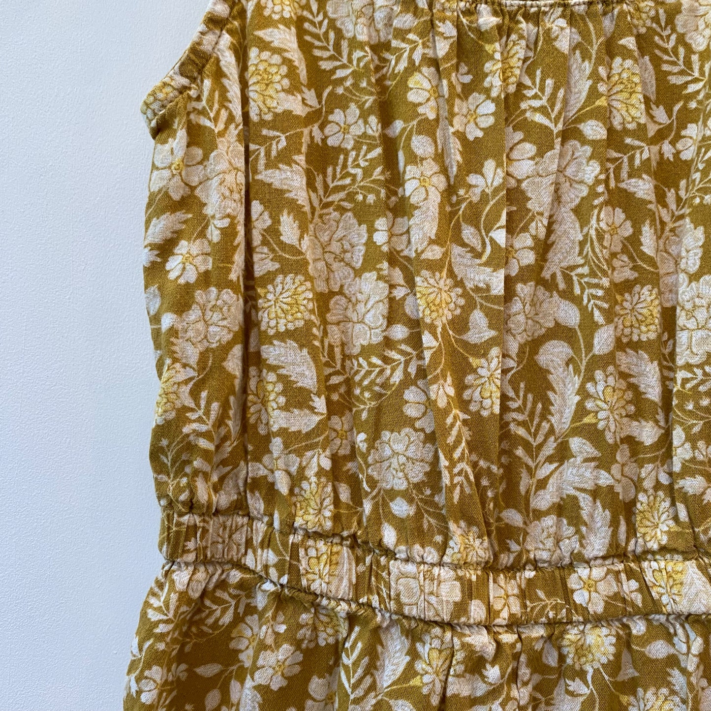 Mustard + White Floral Romper (8Y)