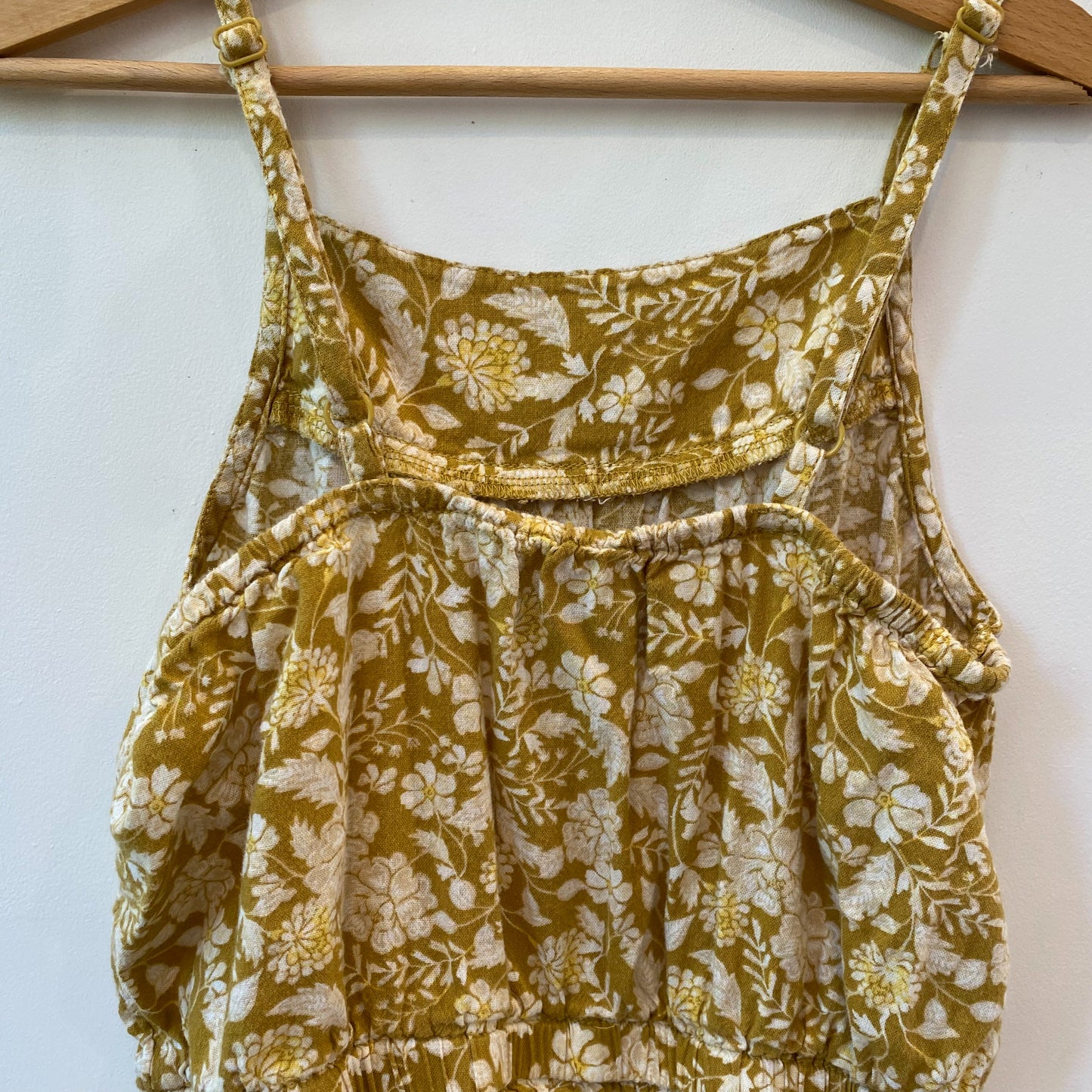 Mustard + White Floral Romper (8Y)