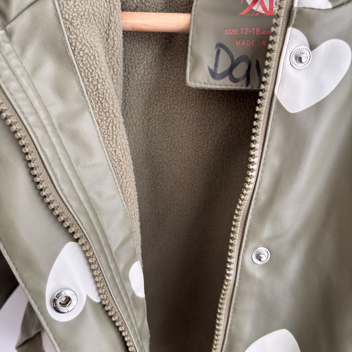 Fleece Lined Rain Jacket (12-18M)