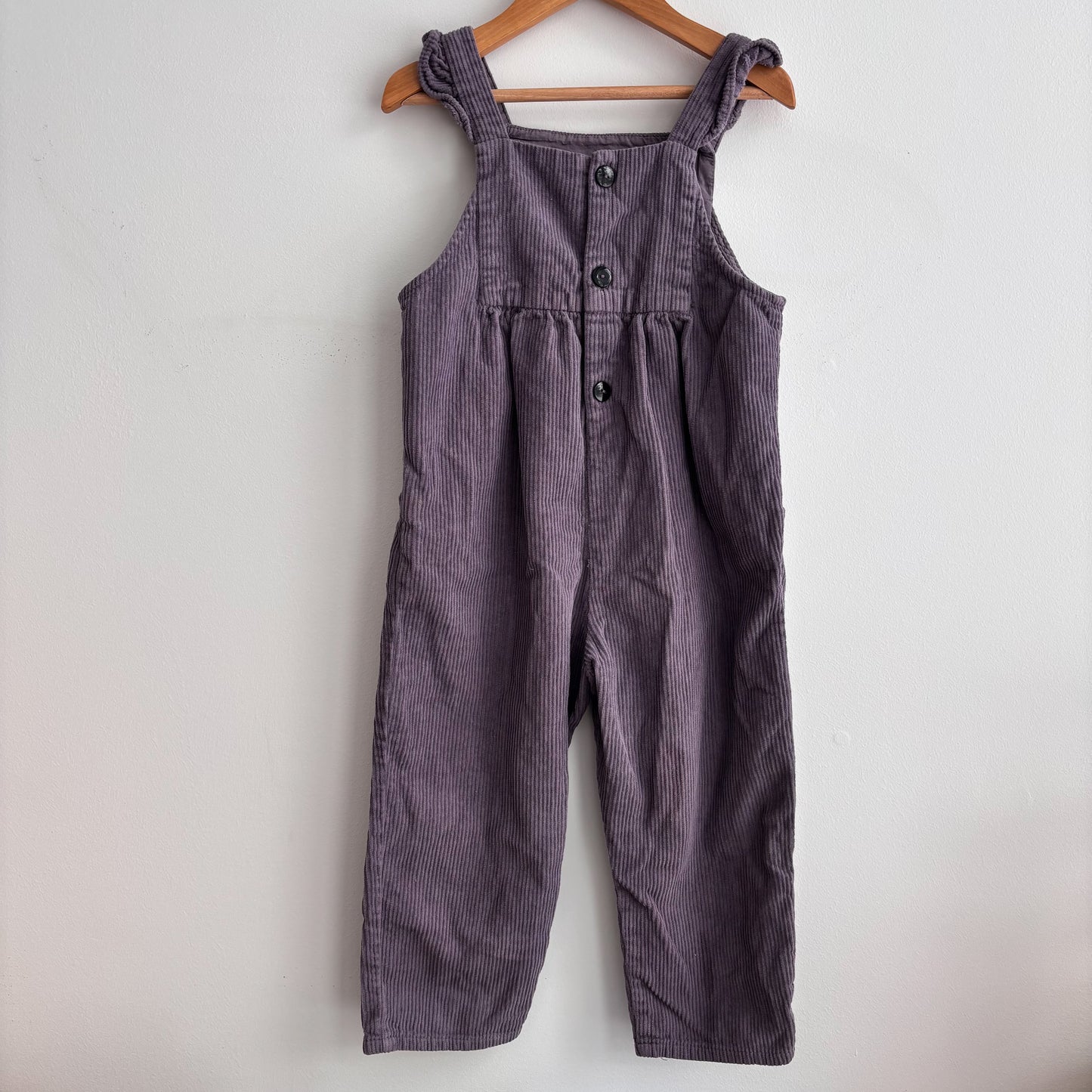 Purple Corduroy Overalls (4Y)
