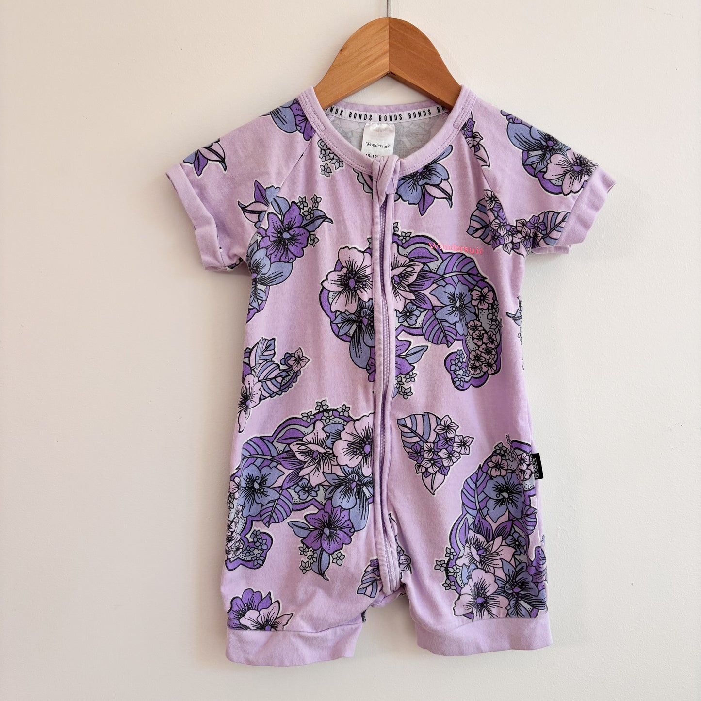 Purple Floral Summer Pajamas (12-18M)