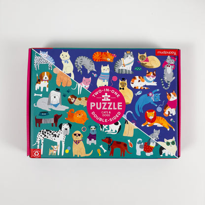 Double-Sided Cat & Dog Puzzle (100 PCS)