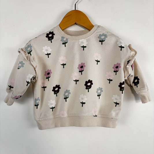 Floral Sweatshirt  (6-12M)