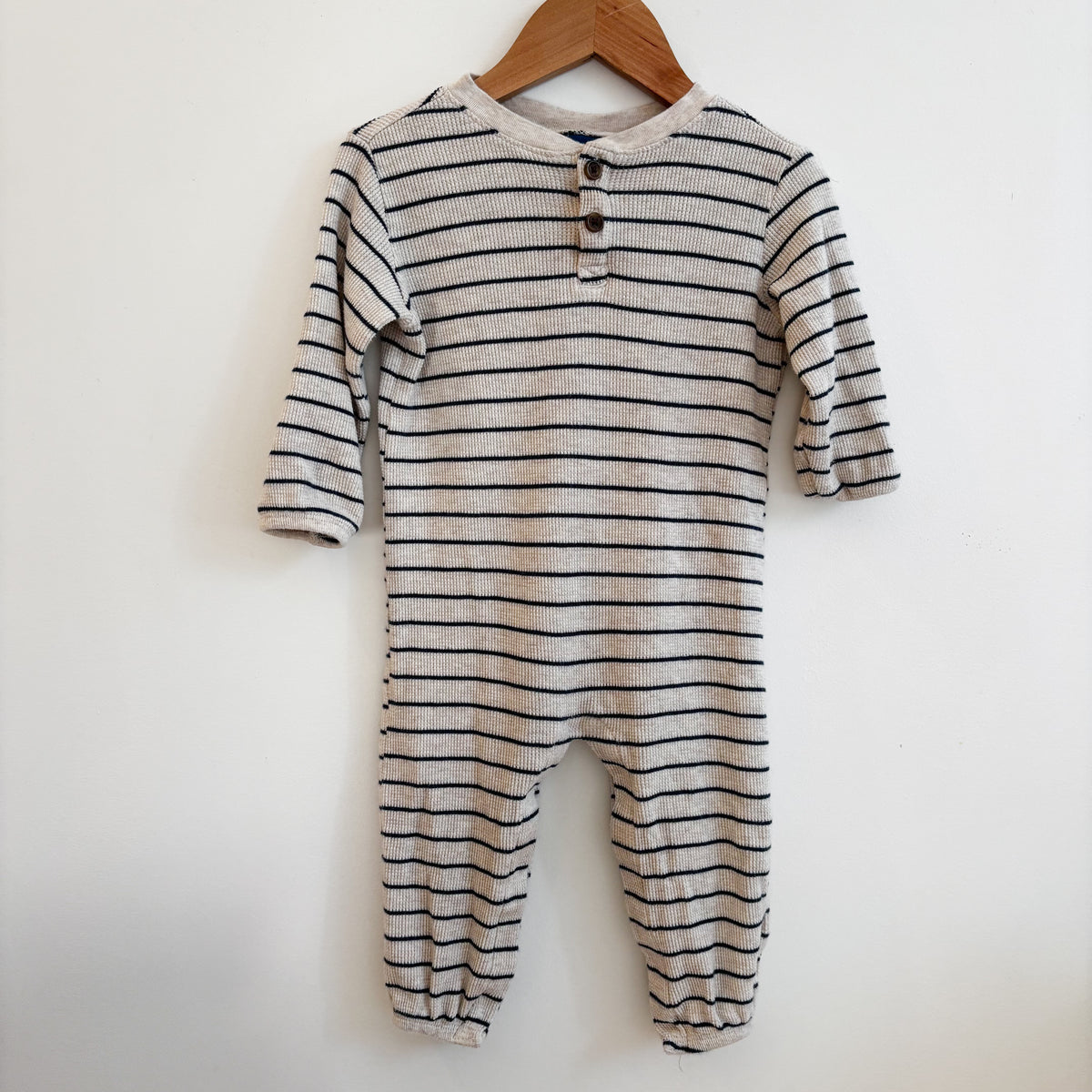 Striped Waffle Knit Playsuit (12-18M)