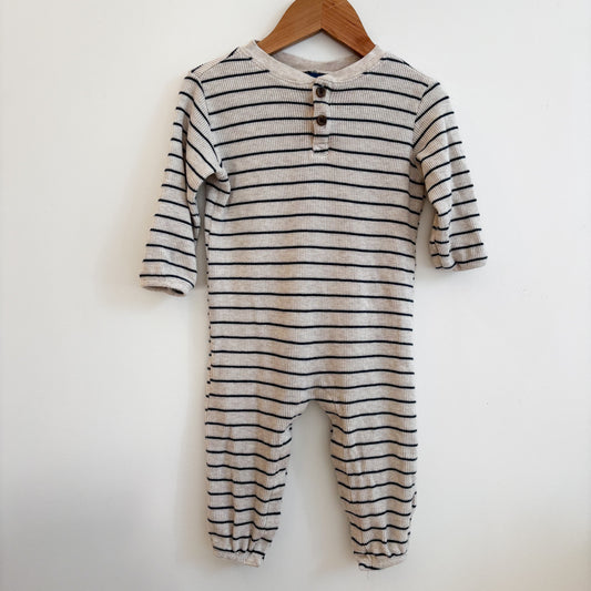 Striped Waffle Knit Playsuit (12-18M)